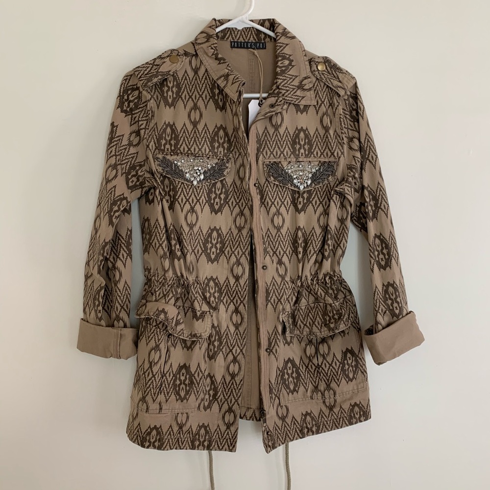 Potter’s Pot Military Style Studded Jacket